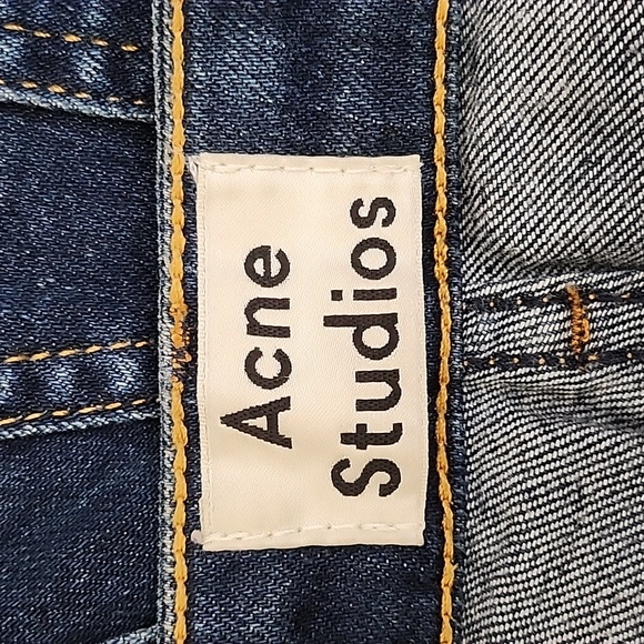 Acne studios pin storm High-Waisted Skinny Jeans Size 25/32 - Picture 4 of 16